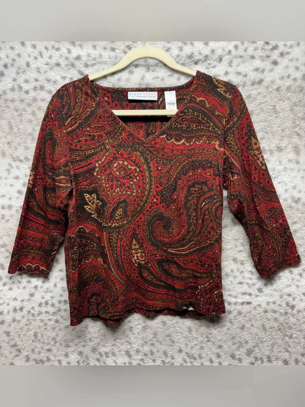 Y2K FIRST ISSUE BY LIZ CLAIBORNE PAISLEY TOP